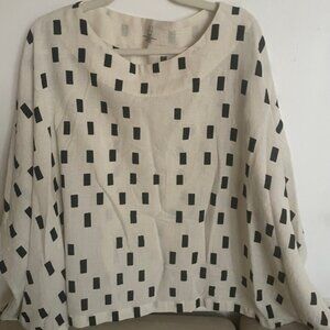 elegant printed box top by Uzi NYC